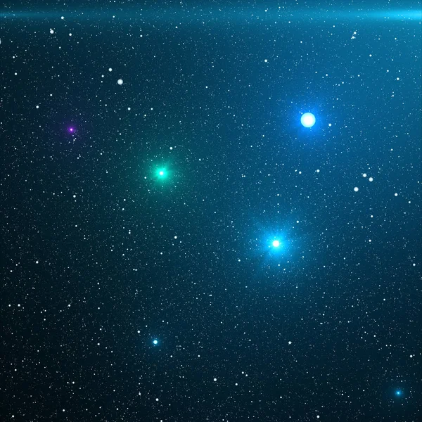 Universe filled with stars, nebula and galaxy. Close-up way galaxy with stars and space dust in the universe. Blue Space Background. Blue night sky with stars, 3D rendering