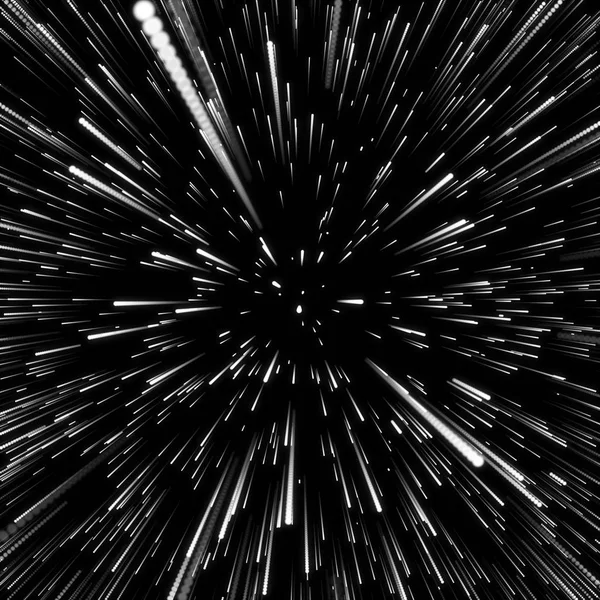 Antecedentes Abstratos Com Star Warp Hiperespaço Efeito Explosivo Abstrato Viagem — Fotografia de Stock