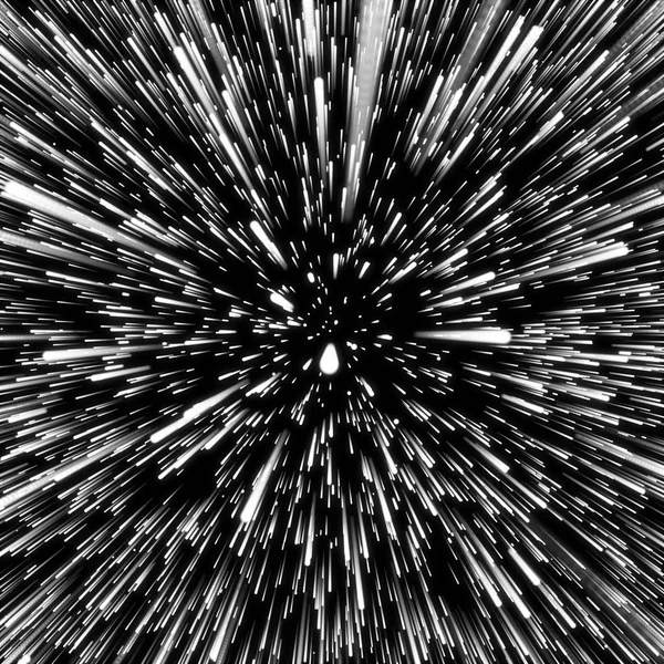 Tło Gwiazda Osnowy Lub Hiperprzestrzeni Abstrakcyjny Efekt Eksplodująca Podróży Nadprzestrzeni — Zdjęcie stockowe
