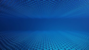 Grafen veya karbon yüzeyinin 3d İllüstrasyon yapısı, abs