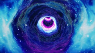 3D çizim tünel veya solucan deliği, bir evren başka bir ile bağlayabilirsiniz tünel. Soyut hız tüneli warp alanı, solucan deliği veya kara delik, cosmos içinde geçici alan üstesinden sahne.