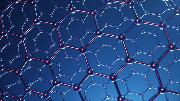 3D-Illustratie structuur van het grafeen of koolstof oppervlak, ABS — Stockfoto