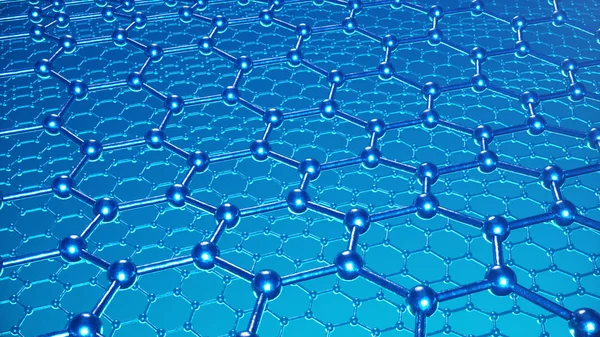 3d Illustration structure of the graphene or carbon surface, abs — Stock Photo, Image