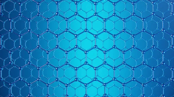 3d Illustration structure of the graphene or carbon surface, abs — Stock Photo, Image