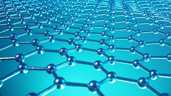 3d Illustration structure of the graphene or carbon surface, abs — Stock Photo, Image