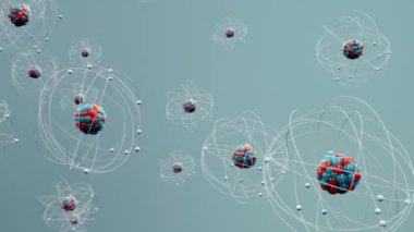 Atom yapısı. Atom, kimyasal elementleri oluşturan maddenin en küçük seviyesidir. Nükleer reaksiyon. Nanoteknoloji kavramı. Nötronlar ve protonlar - çekirdek. 4K 3B Canlandırma