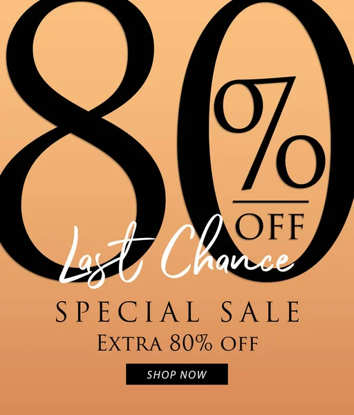 Special Sale Percent Heading Design Orange Background Banner Poster Sale — Stock Vector