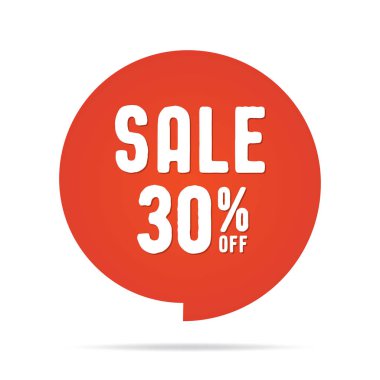 Vol.5 satışı işareti kırmızı yüzde 30 başlık tasarım başlık sayfası veya poster için ayarlayın. Satış ve indirimler kavramı. Vektör çizim.