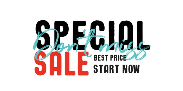 Special Sale Banner Vector Heading Design Fashion Style Banner Poster — Stock Vector