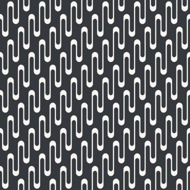 Zikzak Dikişsiz soyut desen tek renkli veya iki renk vektör eğri