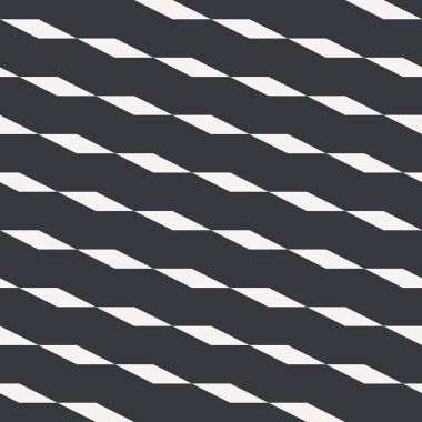 Rhombus geometrik Dikişsiz soyut desen tek renkli veya iki renk vektör