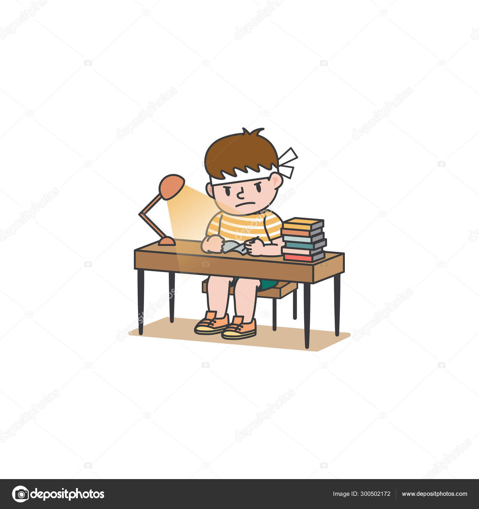 The student boy has studied hard and seriously and pile books an Stock Vector Image by ©paladjai #300502172 The student boy has studied hard and seriously and pile books an Stock Vector Image by ©paladjai #300502172