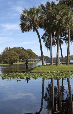 Hontoon Island State Park Florida ABD - Ekim 2016 - The Hontoon Island Eyalet Parkı Deland Florida yakın St Johns Nehri üzerinde