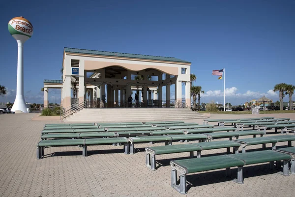 Penscola Beach Florida Usa Octubre 2016 Gulfside Pavillion Asientos — Foto de Stock