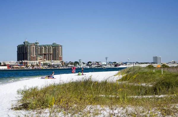 Destin Florida Octubre 2016 Playa Militar Okaloosa Island Pasa Por — Foto de Stock