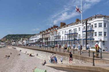 Sidmouth popüler sahil tesisi Doğu Devon, İngiltere, İngiltere'de. 