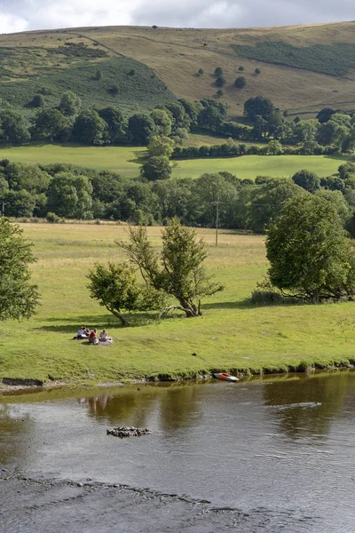 River Dee Carrog Denbighshire North Wales Scenic Location Riverside Looking — Stock Photo, Image