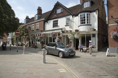 Winchester şehir merkezi kafeterya, pub, restoran alanı on Square