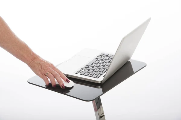 Woman Using Laptop Computer — Stock Photo, Image