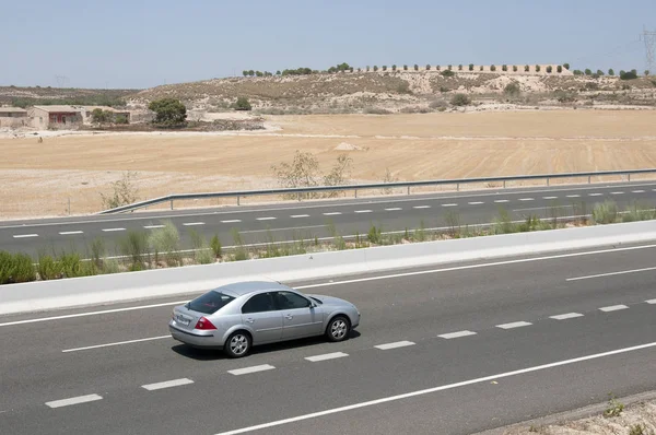 Spanische Autobahn Rm1 Durchschneidet Die Landschaft Der Murcia Südspanien — Stockfoto