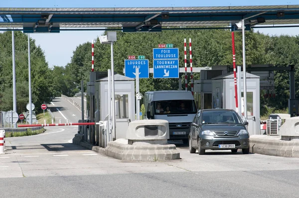 Bezahlschranke Auf Einer Französischen Autobahn Südfrankreich — Stockfoto