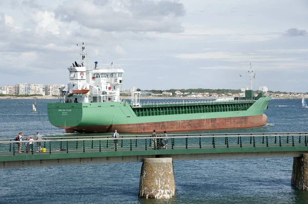 Arklow Flair Buque Carga Registrado Irlandés Que Sale Les Sables — Foto de Stock