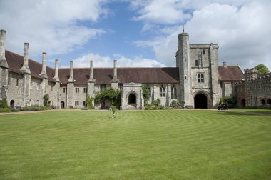 Hastane St çapraz ve Winchester Hampshire İngiltere'de asil yoksulluk Almshouse