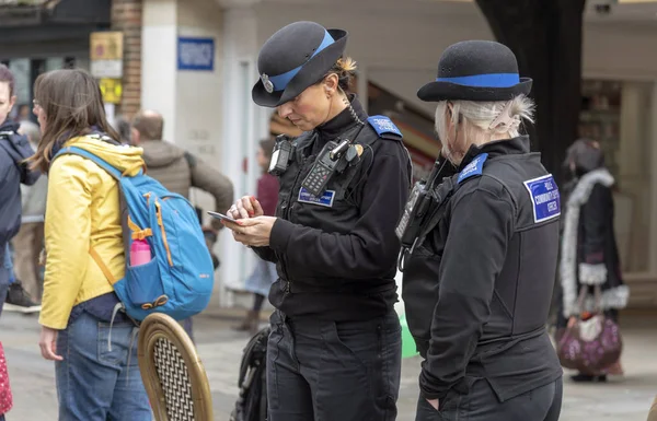 Salisbury Wiltshire Reino Unido Março 2019 Agentes Comunitários Apoio Policial — Fotografia de Stock