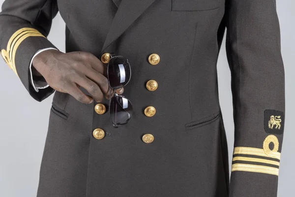 南アフリカ海軍の制服を着た中尉 — ストック写真