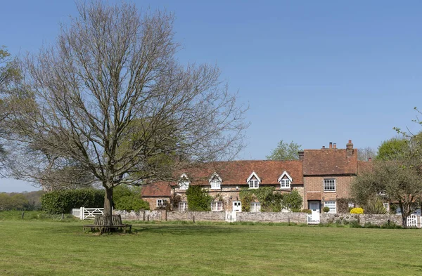 Lee Great Mischемшир Buckinghamshire England Крошечная Деревня Коттеджами Вокруг Зелени — стоковое фото