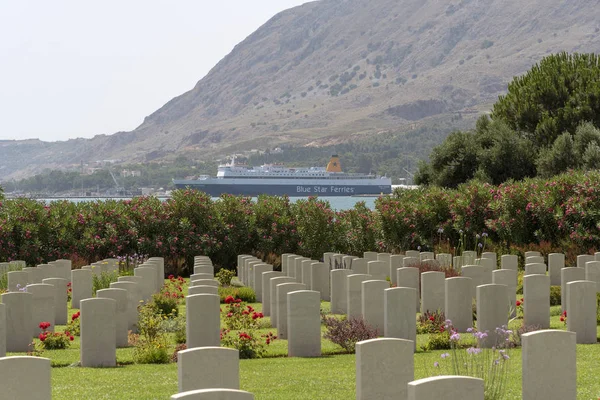 Suda Bay War Cemetery Kreta Grekland Juni 2019 Med Utsikt — Stockfoto