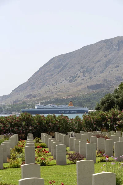 Suda Bay War Cemetery Kreta Grekland Juni 2019 Med Utsikt — Stockfoto