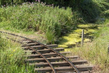 Seaton, Devon, İngiltere, İngiltere, Temmuz 2019. Seaton Tramvay Tramvay Parçaları Devon, İngiltere kırsal üzerinden çalışan.