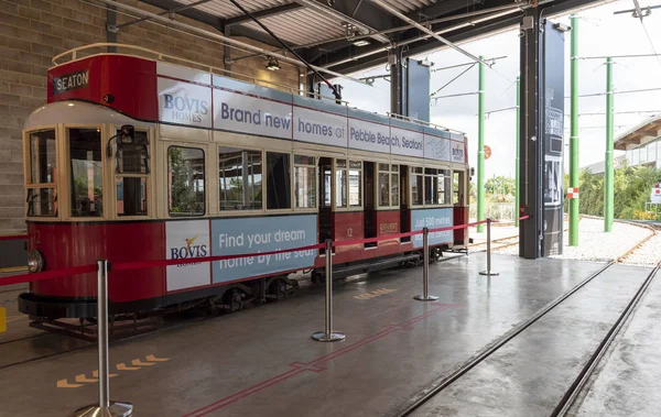 Seaton Devon Angleterre Royaume Uni Tramway Numéro Dans Station Tramway — Photo