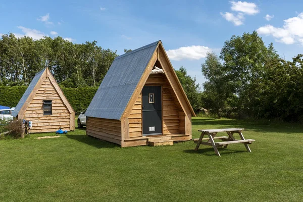 Cheltenham Gloucetsershire England July 2019 Wooden Camping Pods Cotswolds Region — Stock Photo, Image