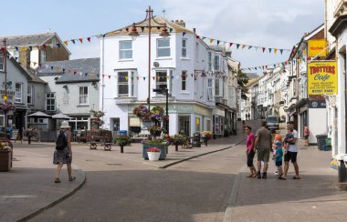 Seaton, Devon, İngiltere, İngiltere. Ağustos 2019. Seaton Şehir merkezi Doğu Devon Jurassic kıyısında bir sahil kasabası.