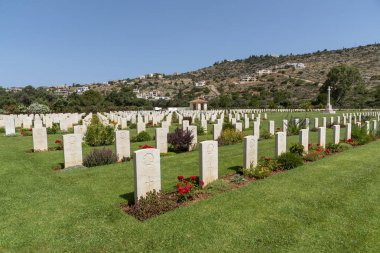 Suda Körfezi Savaş Mezarlığı, Girit, Yunanistan. Haziran 2019. Bu Savaş Graves Komisyonu mülkiyet gerekçesiyle 1939-1945 Savaşı'ndan Avustralyalı asker ve bazı siviller için Anıtlar.