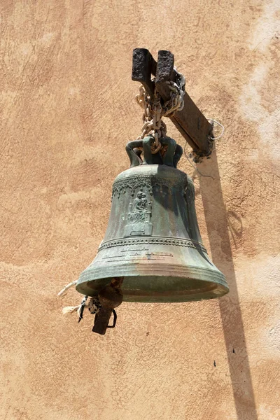 Isla Spinalonga Creta Grecia Junio 2019 Antigua Campana Iglesia San —  Fotos de Stock