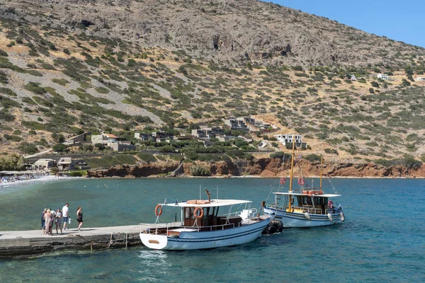 Plaka Creta Grecia Octubre 2019 Los Pasajeros Esperan Para Abordar — Foto de Stock