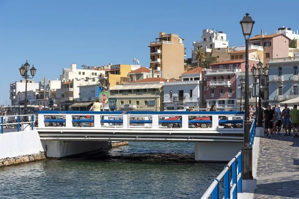 Agios Nikolaos Oostelijk Kreta Griekenland Oktober 2019 Het Binnenste Lagunegebied — Stockfoto