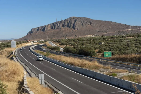 Heraklion Beton Griechenland Oktober 2019 Neu Eröffnete Nationale Straße Die — Stockfoto