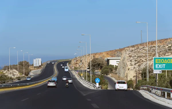 Heraklion Beton Griechenland Oktober 2019 Ein Neuer Abschnitt Der Staatsstraße — Stockfoto