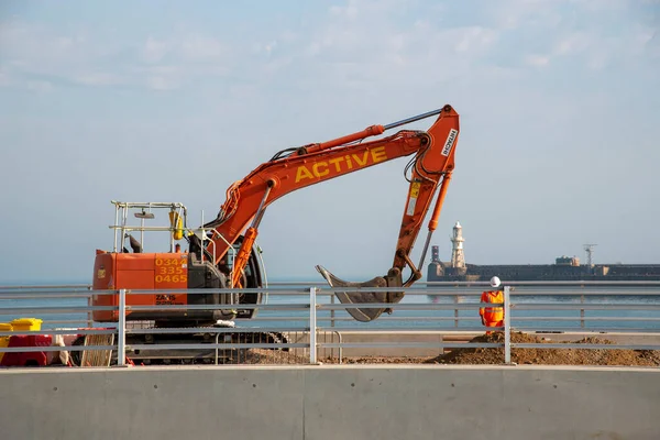 Dover Kent England Großbritannien 2020 Tiefbauarbeiten Hafen Von Dover Mit — Stockfoto