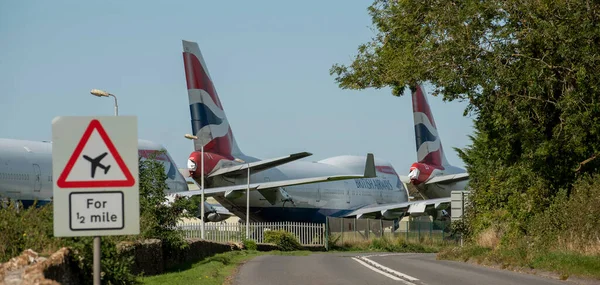 Kemble Gloucestershire Angleterre Royaume Uni 2020 British Airways 747 Aligne — Photo