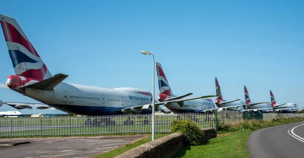 Kemble Gloucestershire Angleterre Royaume Uni 2020 British Airways 747 Aligne — Photo