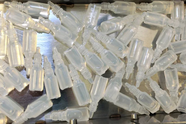 Fita Automática Para Criar Embalagens Recheio Medicamentos Máquina Enchimento Vedação — Fotografia de Stock