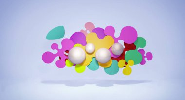 Parlak Sıvı Dinamik sıvı küreler ve soyut topları ya da balonlar. Festival poster veya Pano tasarım. Parti Davetiyesi.