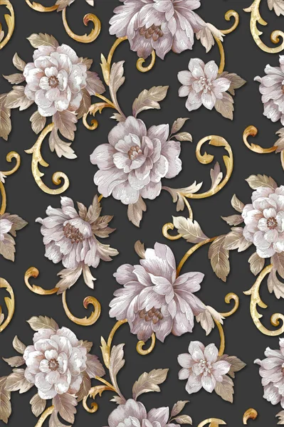 Seamless floral pattern with roses