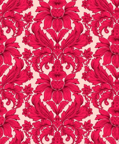 Κόκκινο Χρώμα Floral Ταπετσαρία Απρόσκοπτη Τροπικά Φύλλα Και Λουλούδια Επίπεδη — Φωτογραφία Αρχείου