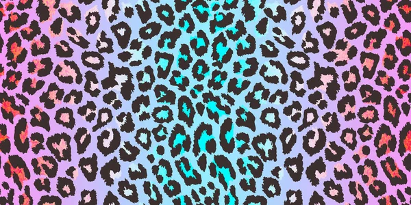 Mehrfarbige Leopardenhaut Nahtlose Muster Mode 80Er 90Er Jahre Kann Druck — Stockfoto